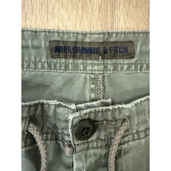 Vintage 90’s / Y2K Abercrombie & Fitch Paratrooper Cargo Pants Sz Medium Green - Picture 2 of 8